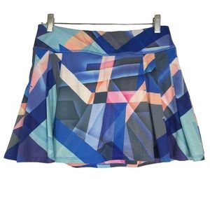 Athleta Electric Geo Speed Sonar Tennis Skort Skirt SIZE MEDIUM